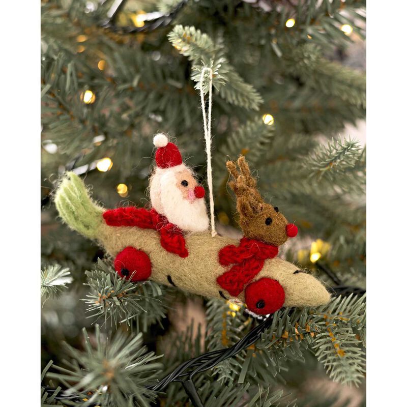 Amica Felt Christmas Parsnip Car With Santa & Reindeer 12cm image number 1
